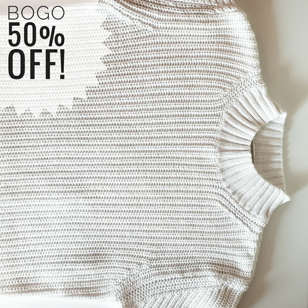 Eddie Bauer White Knit Top